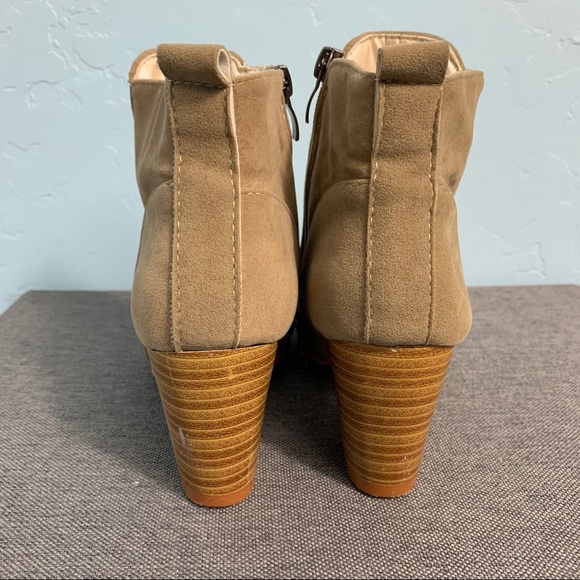 Tan Heeled Booties - Picture 2 of 8